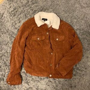 Burnt Orange Sherpa Jacket